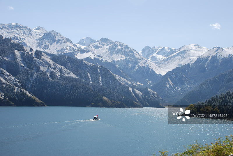 天山天池图片素材