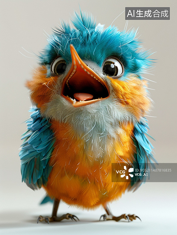 【AI数字艺术】吃惊的动物图片素材