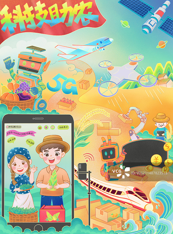 科技助农图片素材