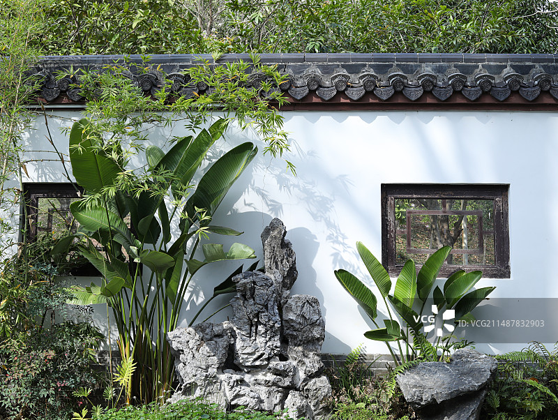 春天里的江南园林风景图片素材