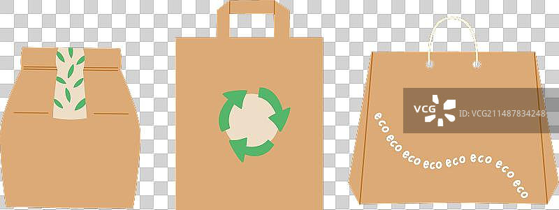 不同形状的纸袋图片素材