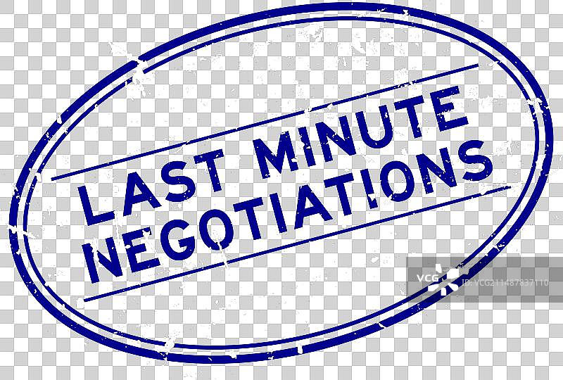 蓝色复古最后一刻谈判词语椭圆形设计图片素材