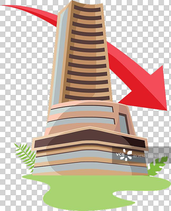 孟买证券交易所下跌图片素材