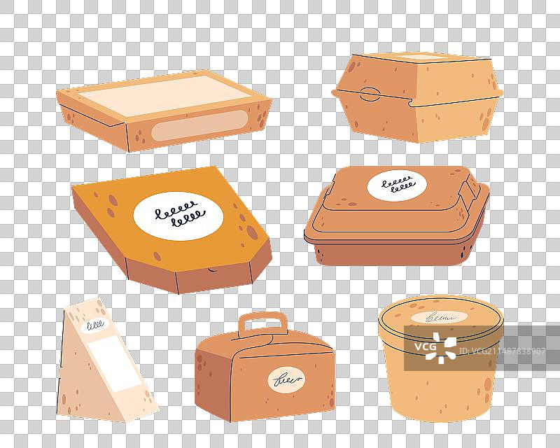 一次性纸质包装套装，环保图片素材