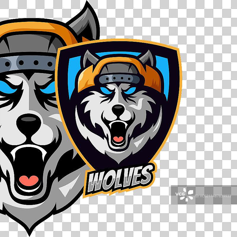 酷炫独特的电竞狼标志图片素材