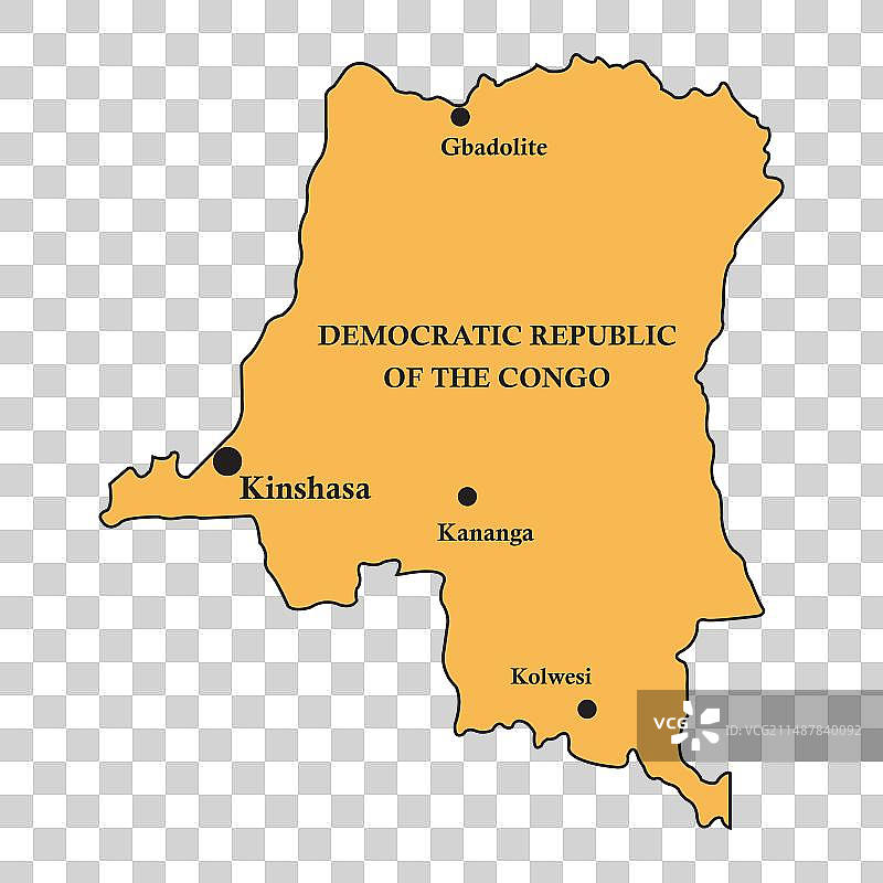 刚果民主共和国国家地图图片素材