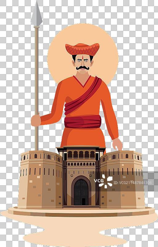 马拉塔勇士与沙尼瓦瓦达普纳堡图片素材