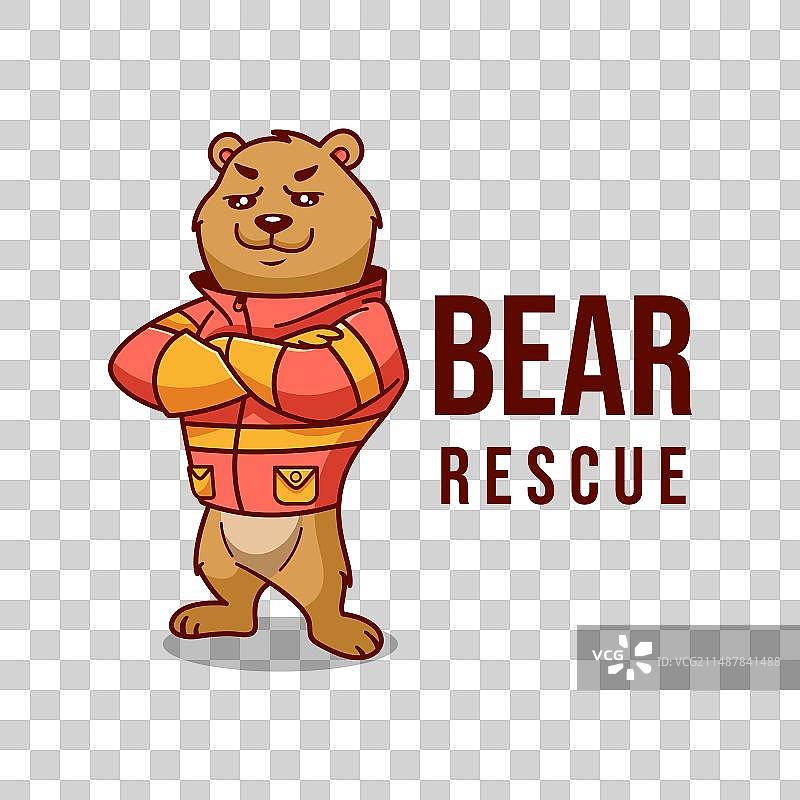 简约吉祥物熊角色设计标志图片素材