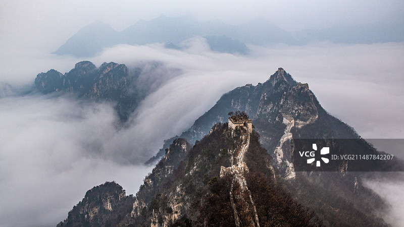 箭扣长城-云海图片素材