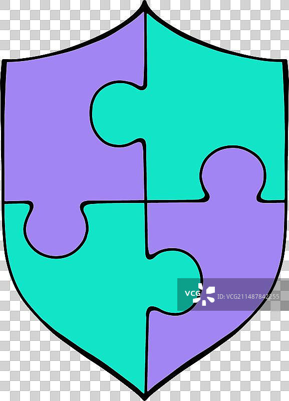 盾牌保护拼图图片素材