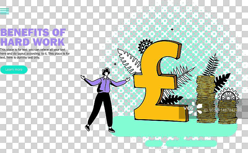 看着英镑符号的年轻男子图片素材