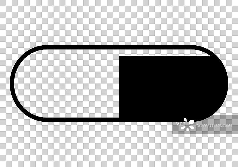 胶囊符号黑白图标图片素材