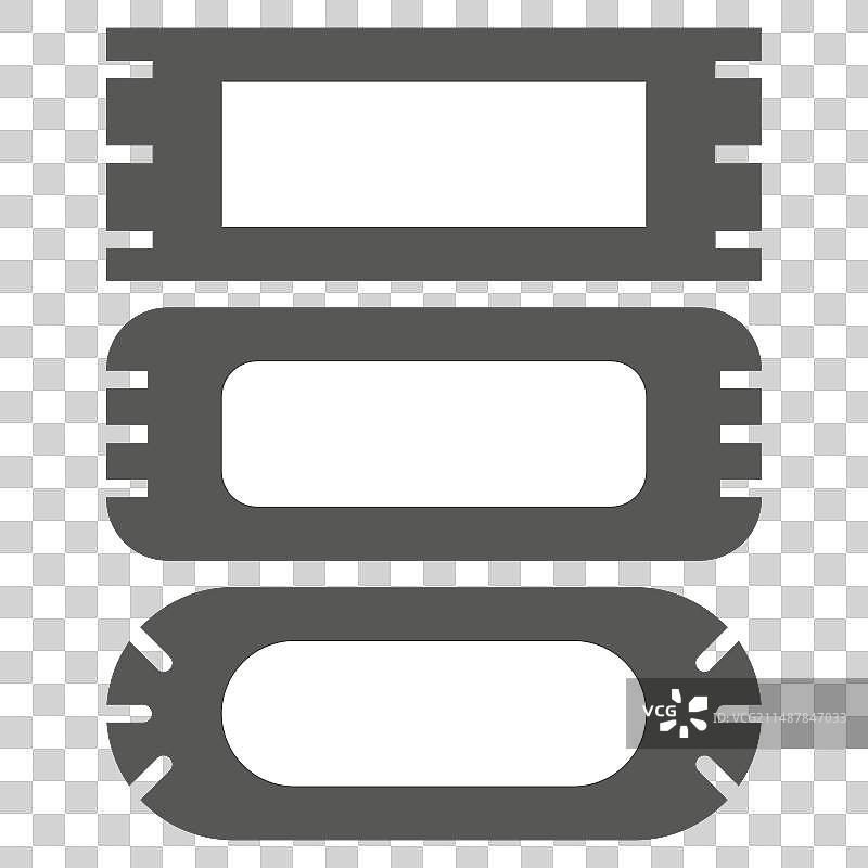 电影院票务通行证简约图标集图片素材