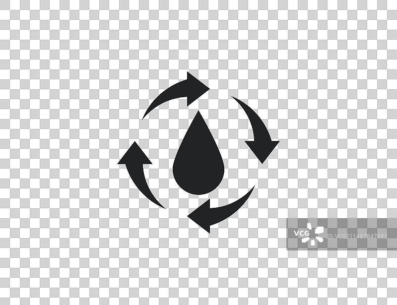 水滴环保箭头图标图片素材