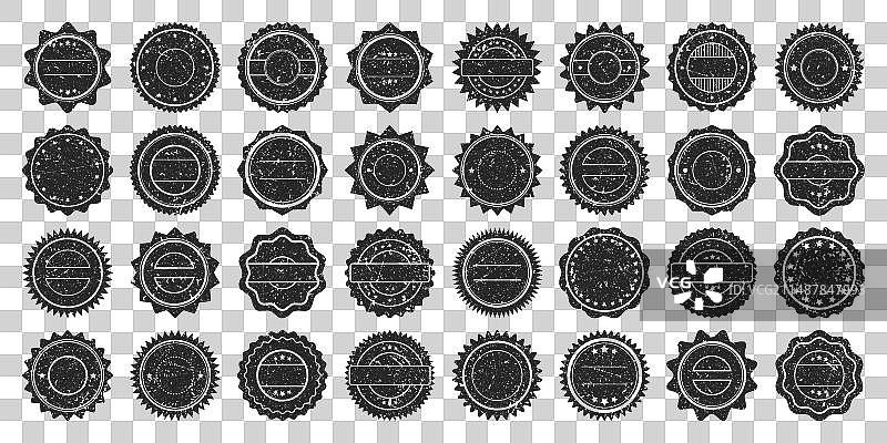 邮票标签和徽章Grunge印记图片素材