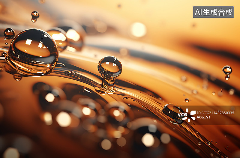 【AI数字艺术】水滴落在玻璃上的特写镜头图片素材