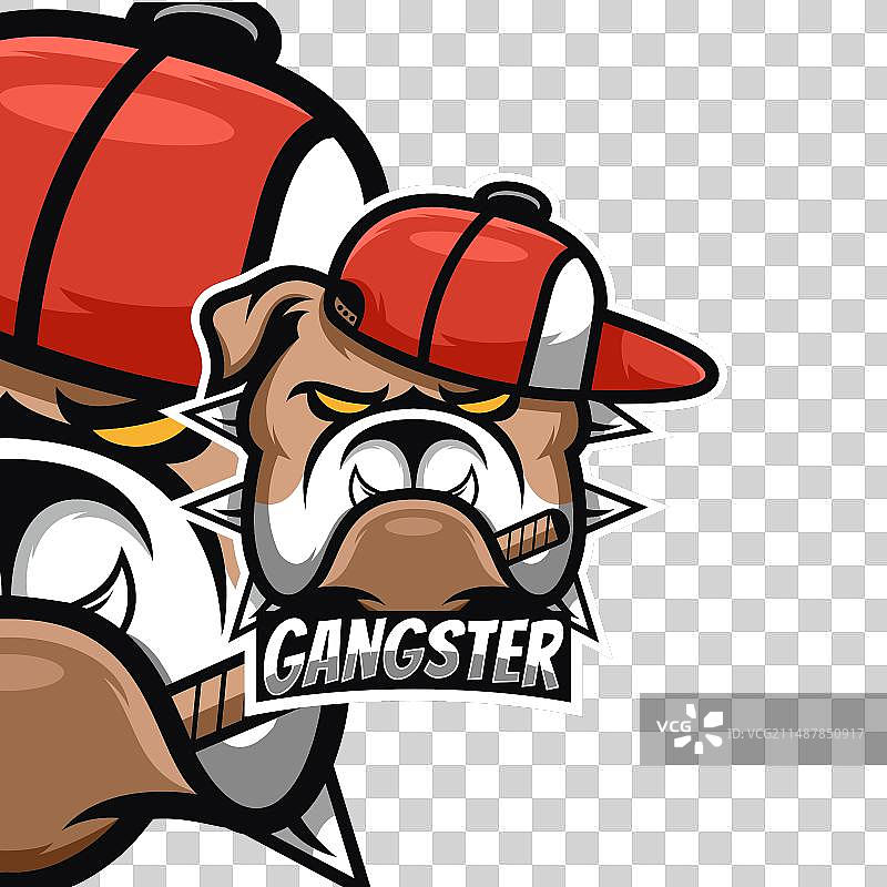 酷炫独特的黑帮狗电竞Logo图片素材