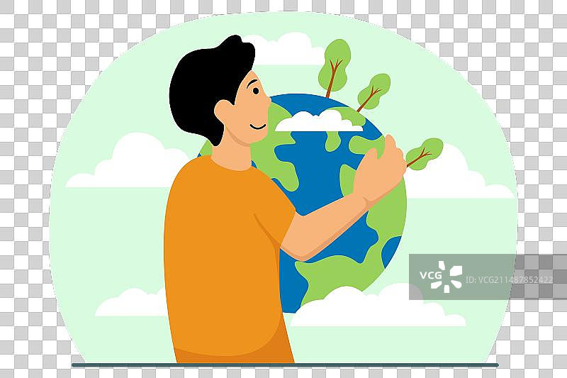 世界地球日扁平风格图片素材