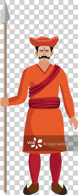 印度马拉塔传统士兵图片素材