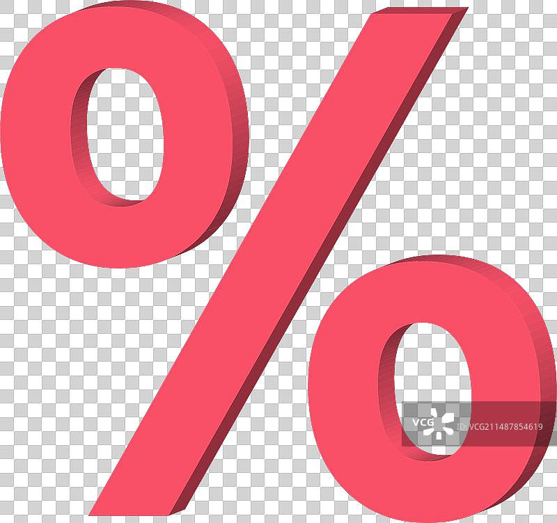 3D百分比符号图标图片素材