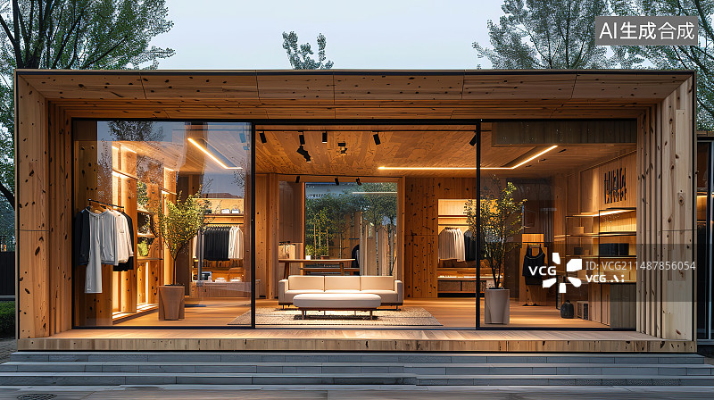 【AI数字艺术】豪华酒店别墅花园图片素材