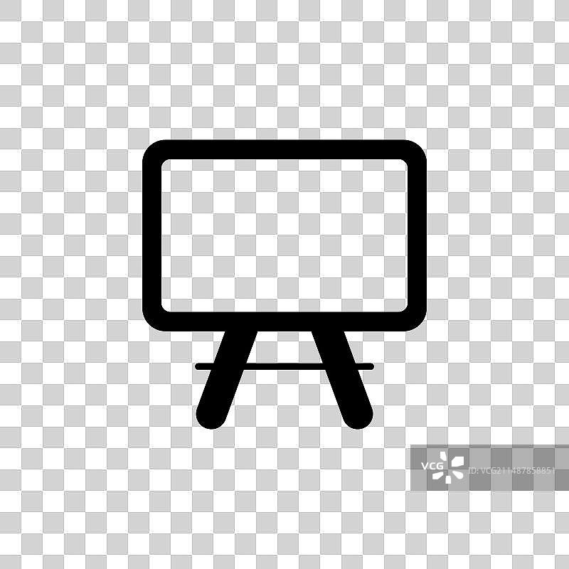 黑板数学课扁平图标图片素材