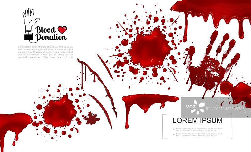 逼真血腥元素模板图片素材