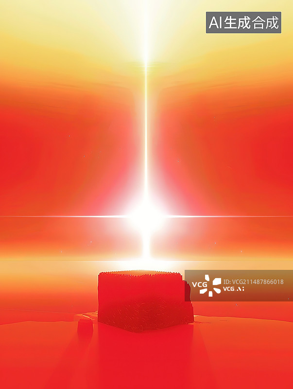 【AI数字艺术】橙色背景下的红色唇膏特写图片素材