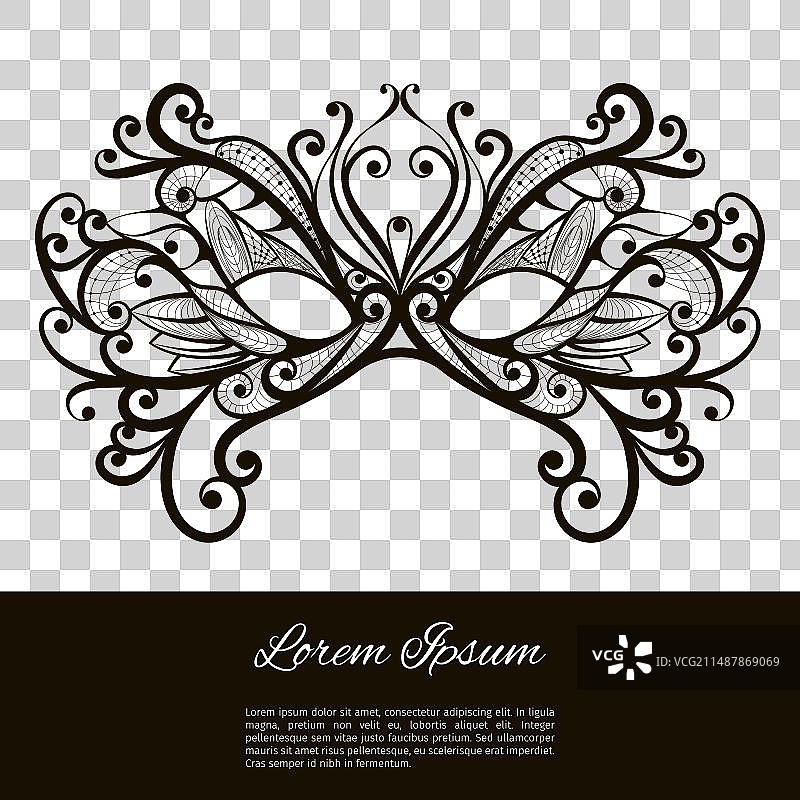 狂欢节蕾丝面具图片素材