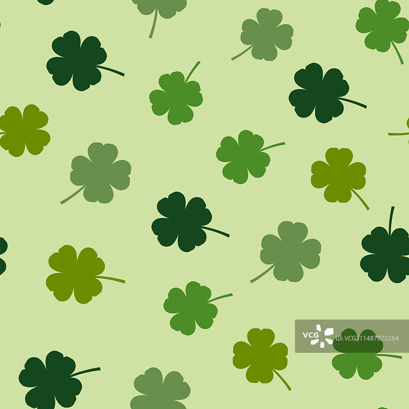 绿色三叶草无缝背景图片素材