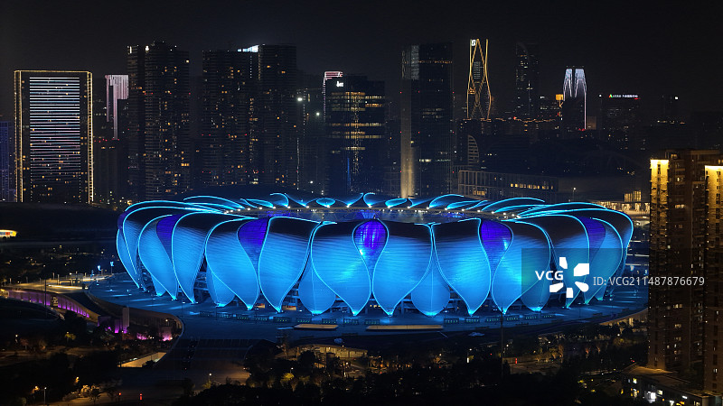 杭州奥体大莲花图片素材