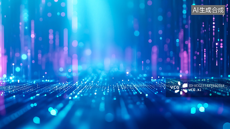 【AI数字艺术】蓝色 科技 抽象 背景图图片素材