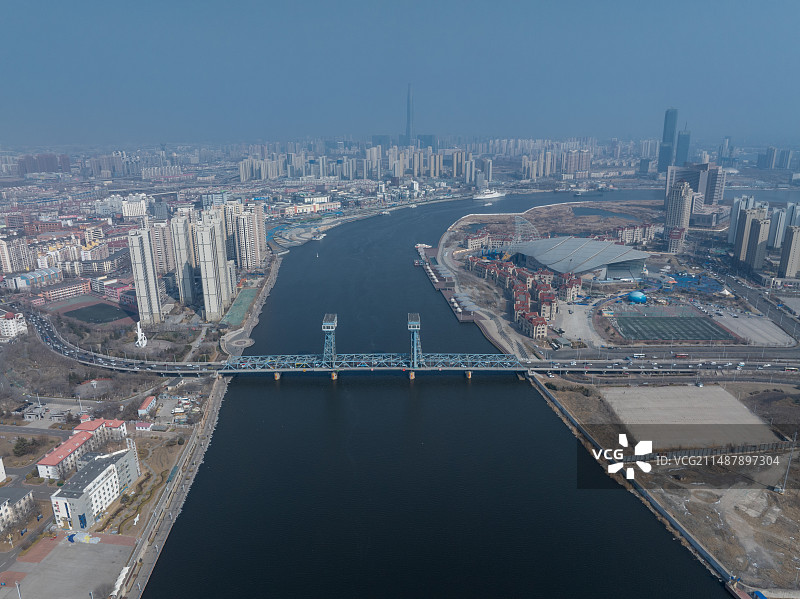 天津滨海海门大桥图片素材