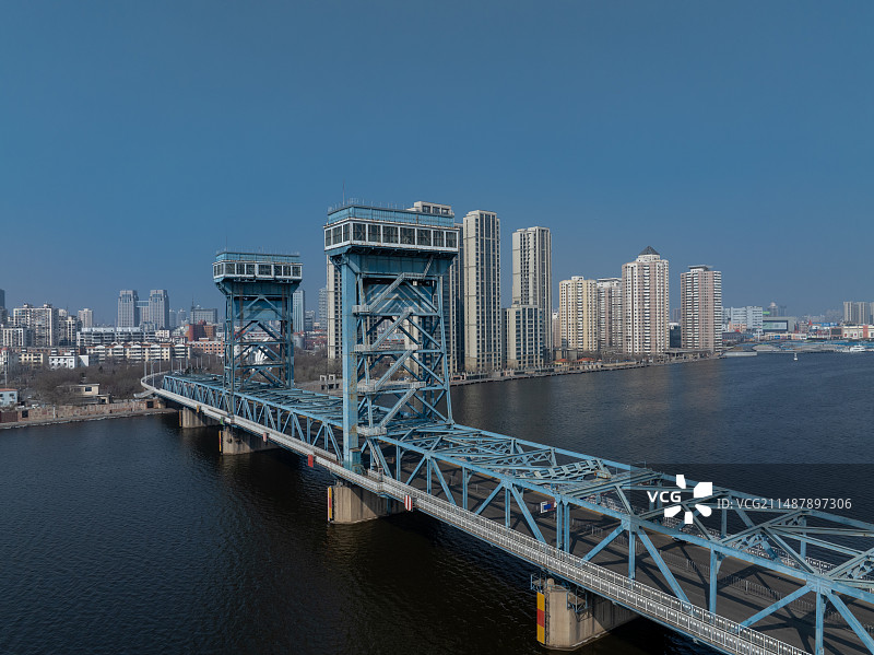 天津滨海海门大桥图片素材