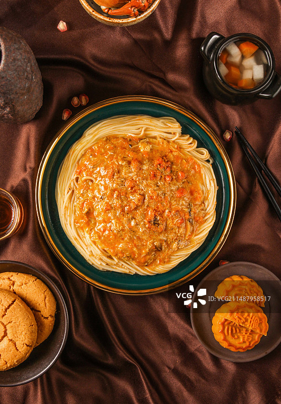 蟹粉浇头图片素材