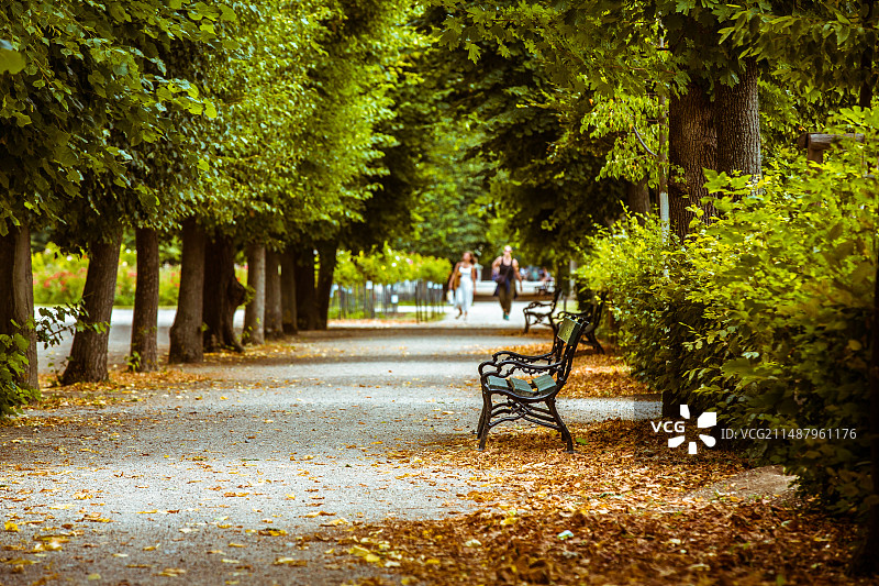 欧洲奥地利维也纳市美泉宫后花园景观图片素材
