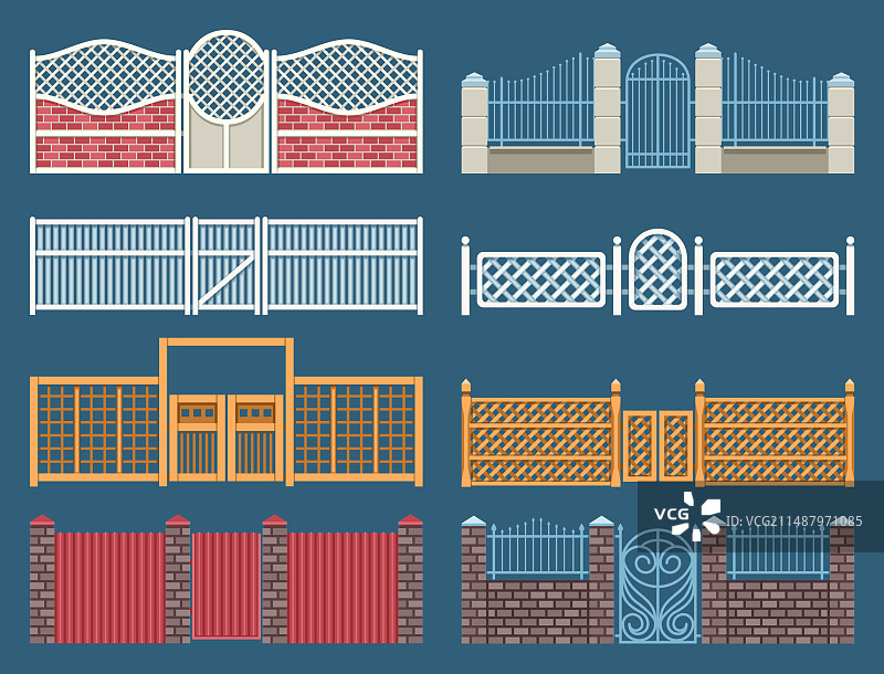 围栏和大门合集图片素材