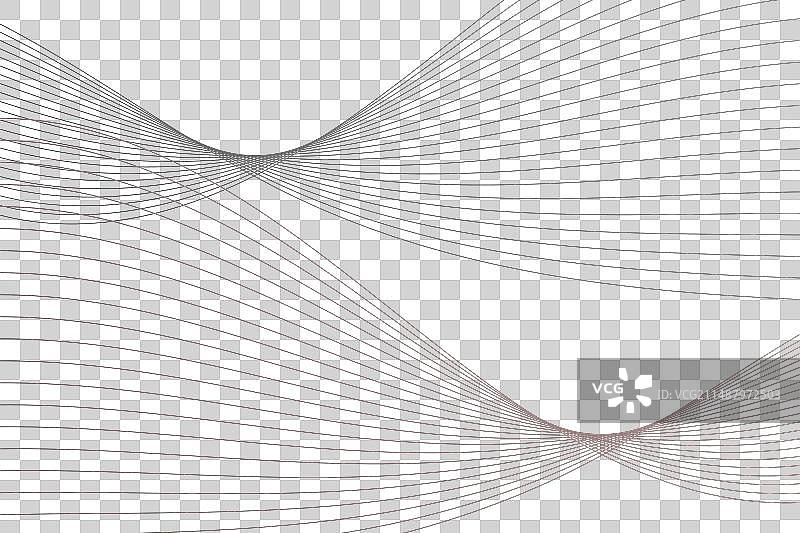 白色背景下的线条与曲线图片素材