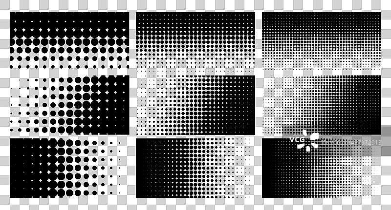 点状几何半色调点状图案集图片素材