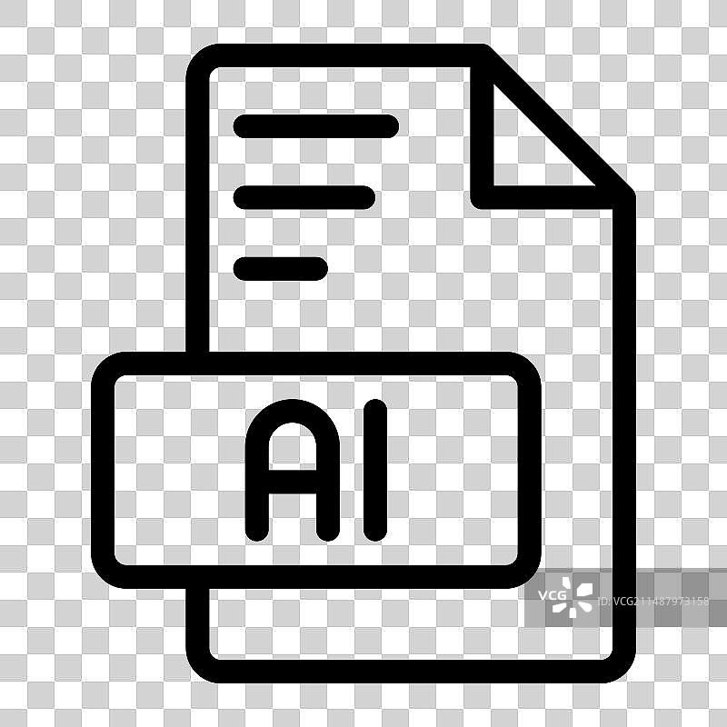 AI轮廓样式设计图像文件图标图片素材