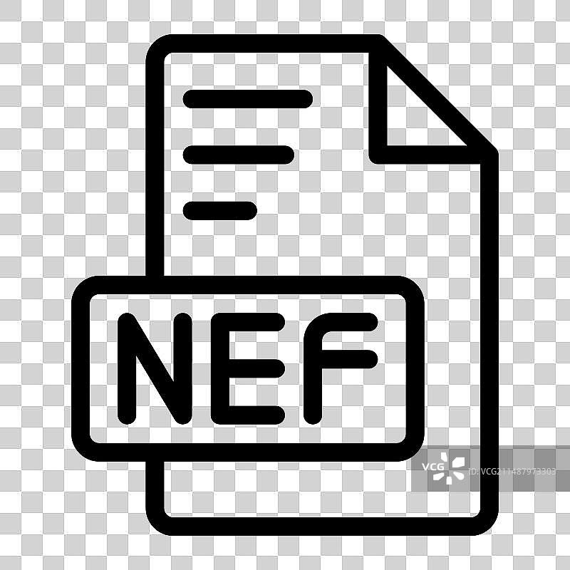 NEF图标轮廓样式设计图像文件图片素材