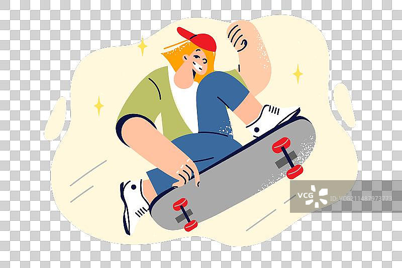 玩滑板的少女图片素材