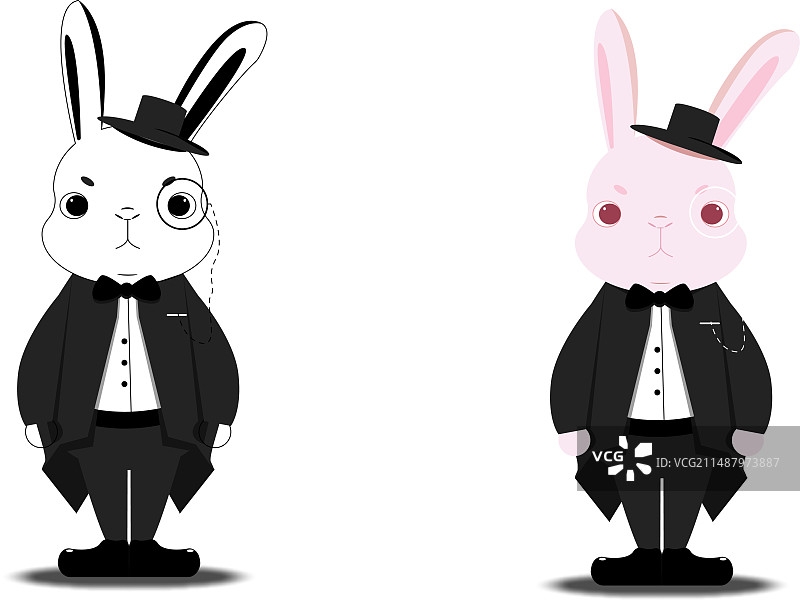 矢量图-兔子先生图片素材