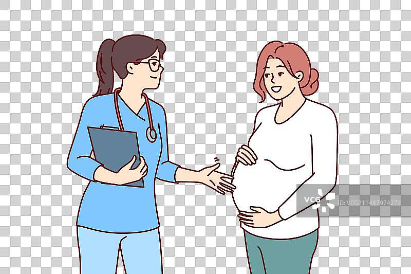 孕妇咨询妇科医生图片素材