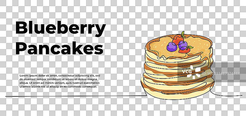 餐厅单线设计煎饼图片素材