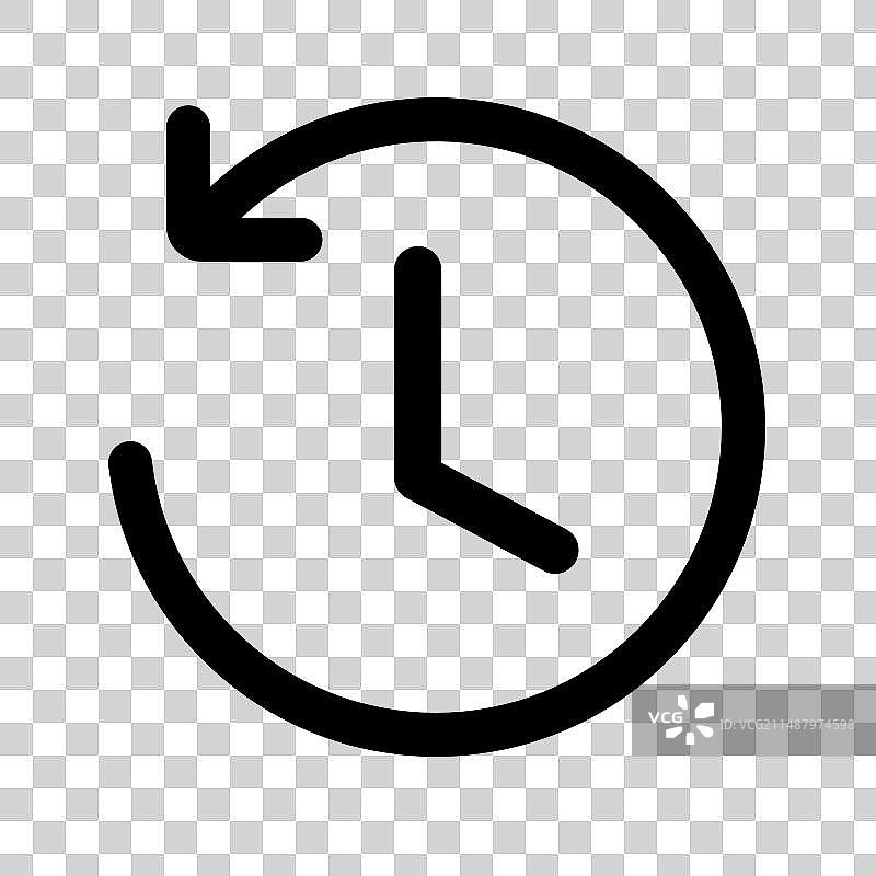 透明背景上的时间倒退箭头图片素材