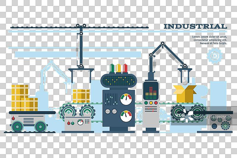 工业传送带生产线图片素材