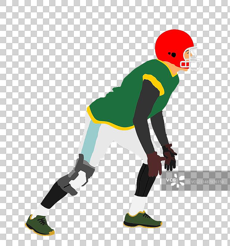 运动中的美式橄榄球运动员图片素材