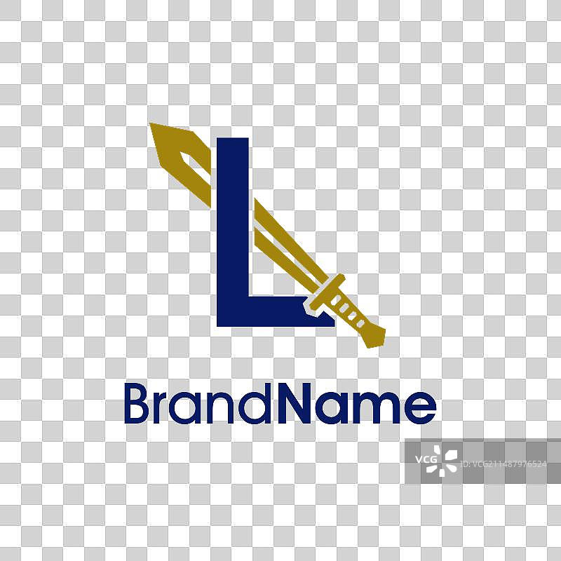 优雅的字母L剑 лого图片素材