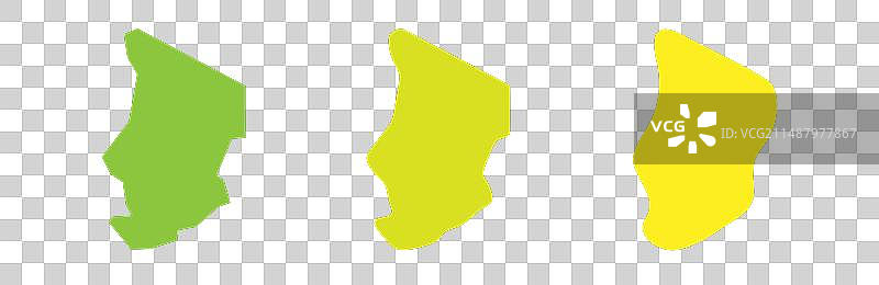 三个层级的乍得国家地图图片素材